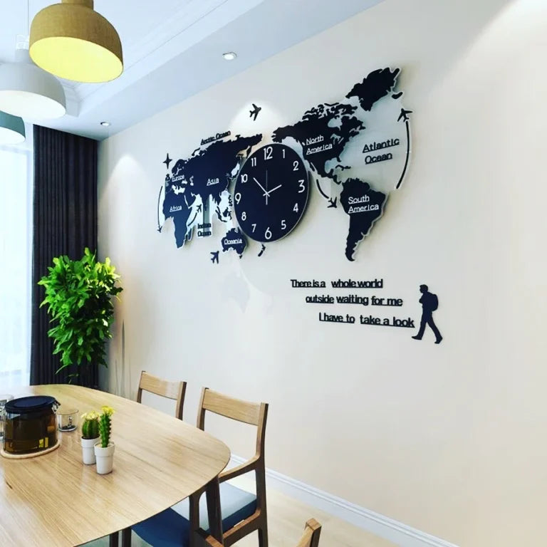 World Map Wall Clock - Wall Clock